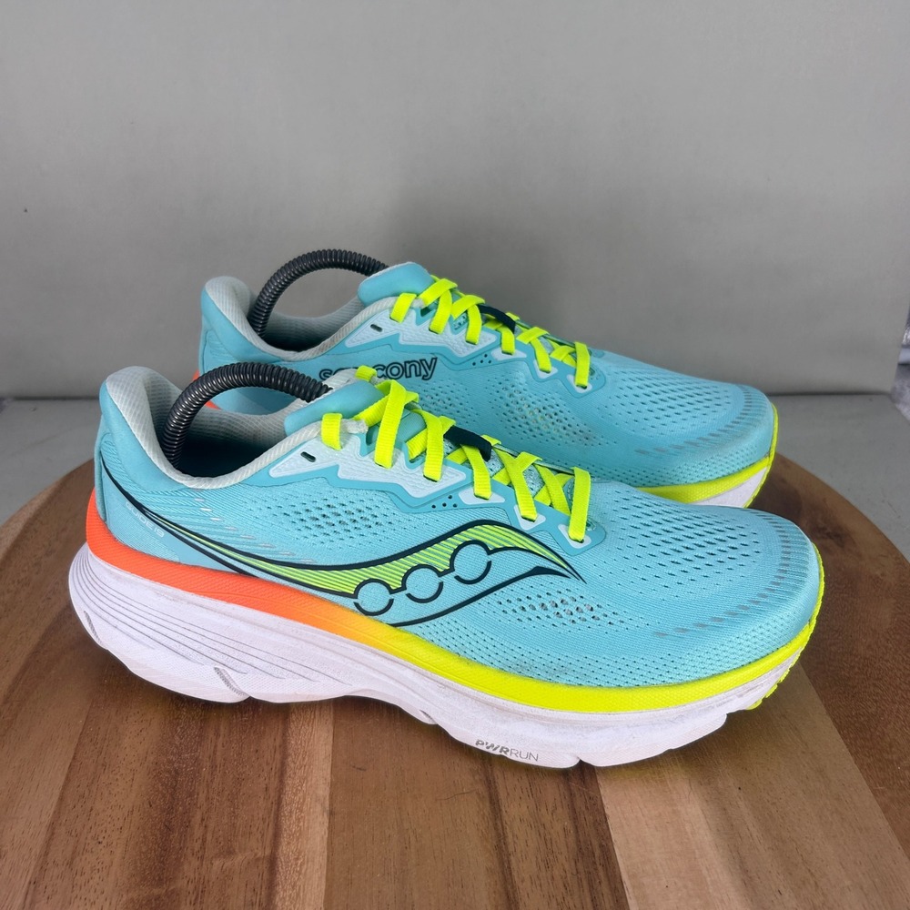 Saucony Guide 15 Womens Running Shoes Blue Yellow S11058-130 Size 10 Cushioned
